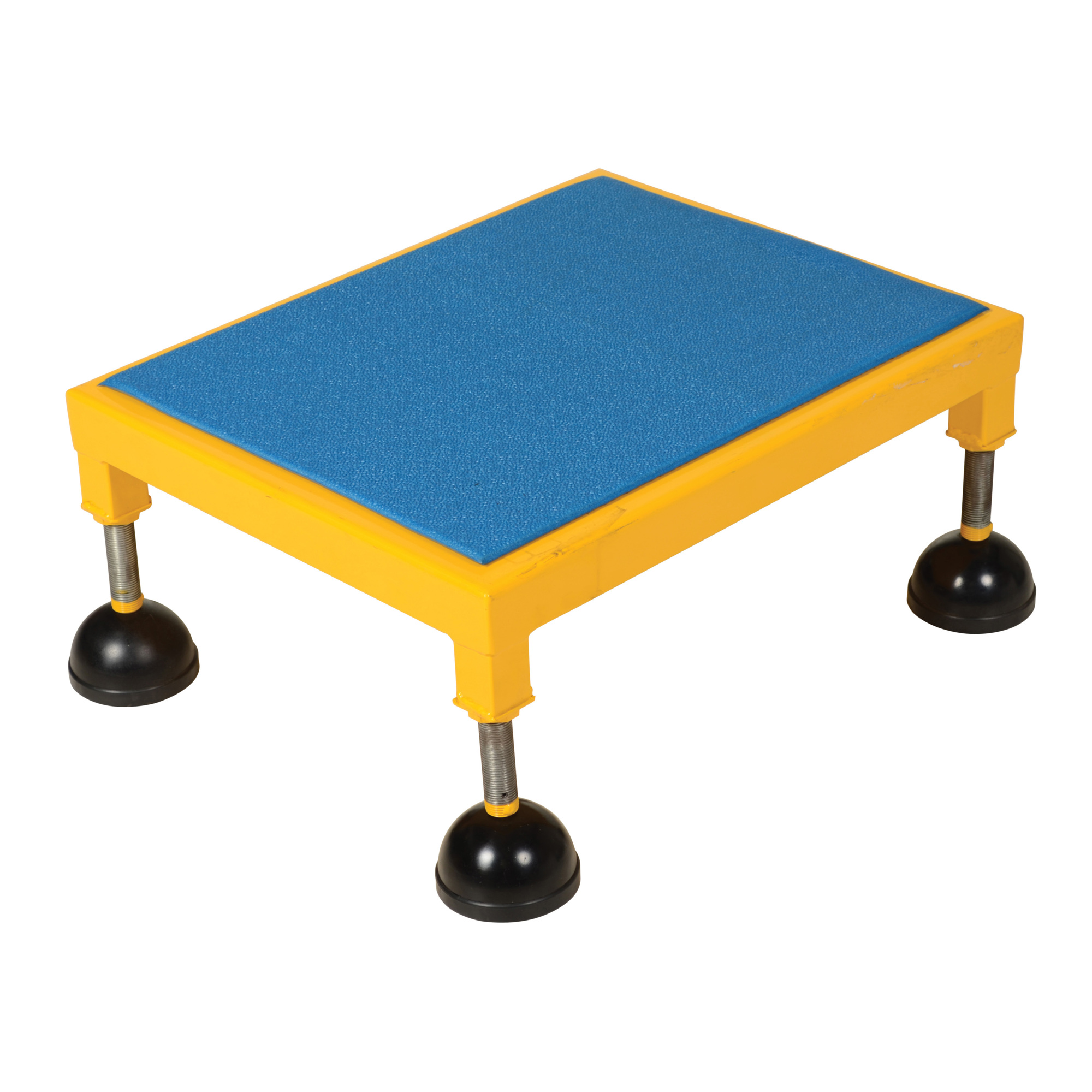Vestil Portable Adjustable Height Worker Stand - 500-Lb. Capacity, 19in. x 24in. Platform, Ergonomic Matting, Model# PAHT-L-1924